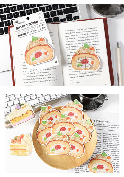 30 Sheets Dessert Sticky Notes Cute Sweet Treat Memo Pad