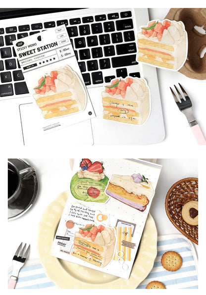 30 Sheets Dessert Sticky Notes Cute Sweet Treat Memo Pad