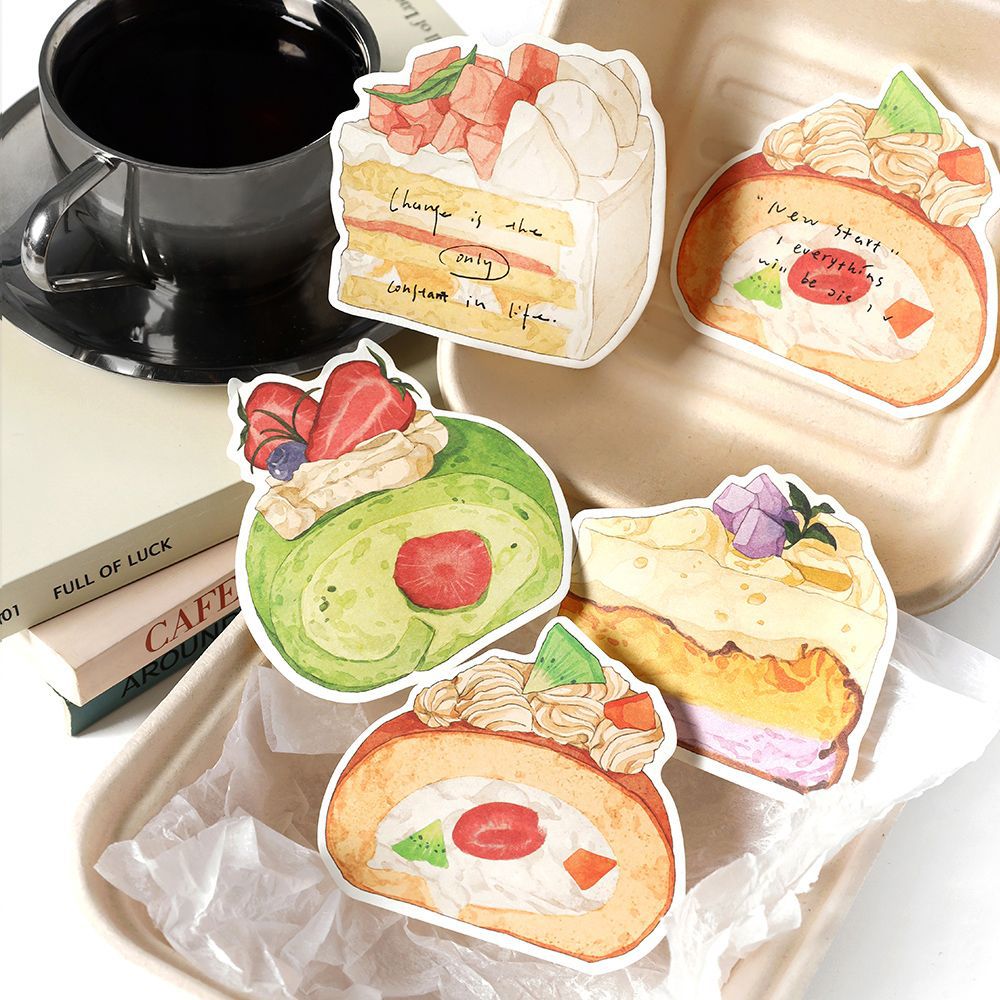 30 Sheets Dessert Sticky Notes Cute Sweet Treat Memo Pad