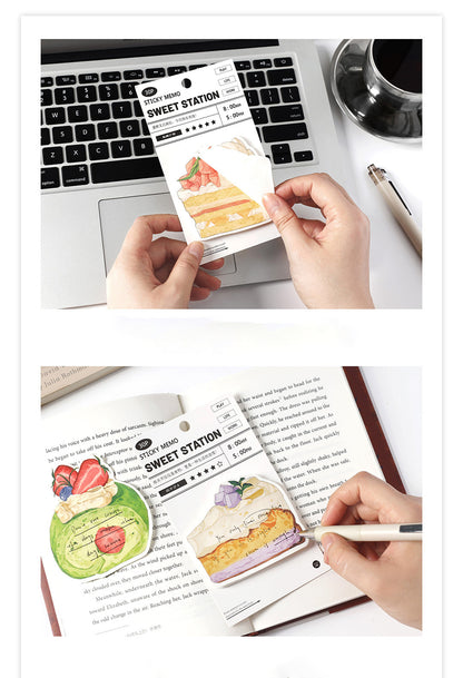 30 Sheets Dessert Sticky Notes Cute Sweet Treat Memo Pad