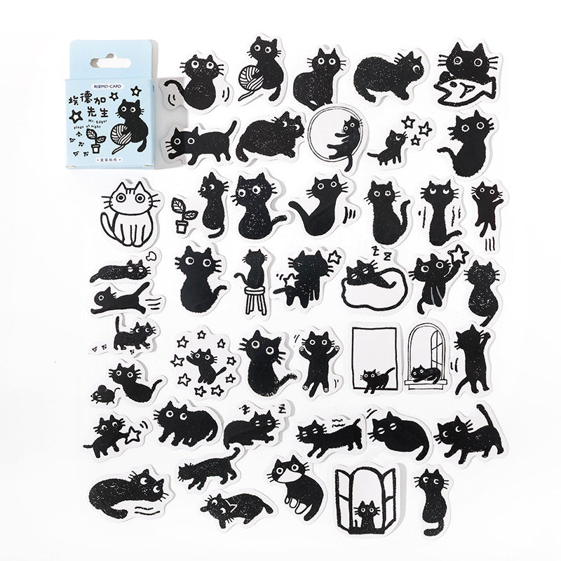 45pcs Cute Cat Planner Envelope Sealing Scrapbook Stickers