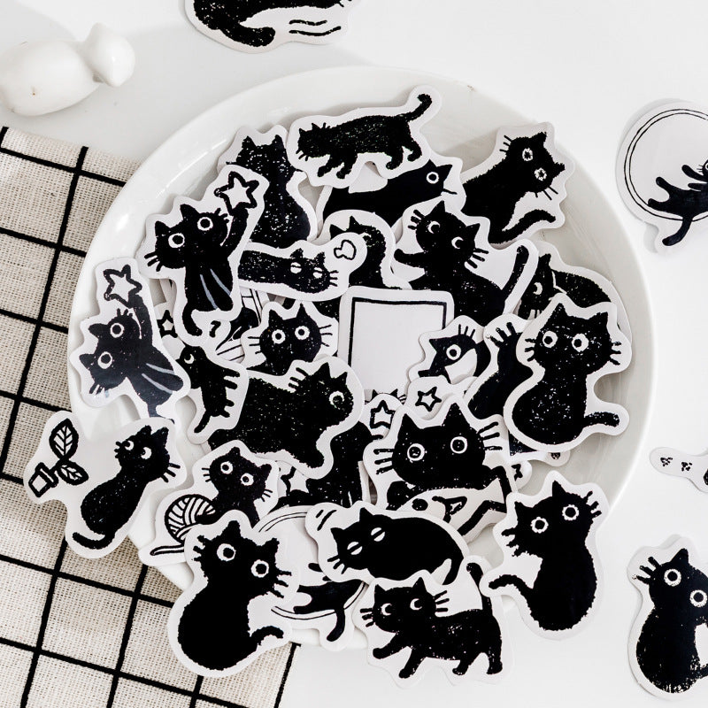 45pcs Cute Cat Planner Envelope Sealing Scrapbook Stickers