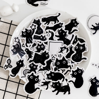 45pcs Cute Cat Planner Envelope Sealing Scrapbook Stickers