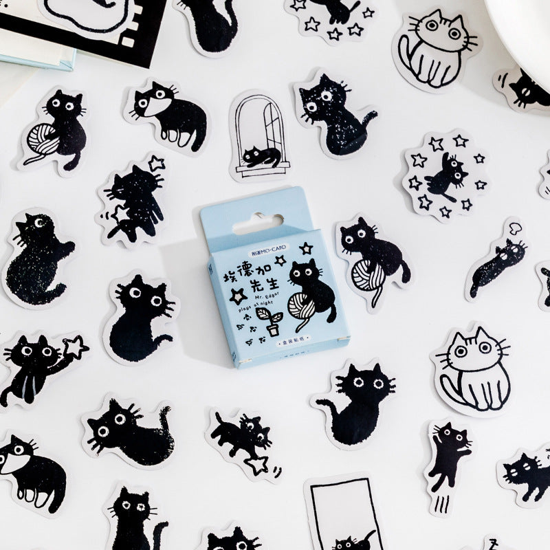 45pcs Cute Cat Planner Envelope Sealing Scrapbook Stickers