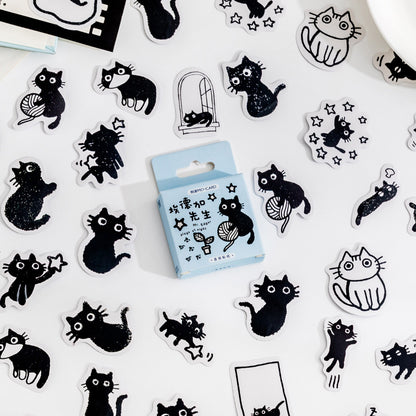 45pcs Cute Cat Planner Envelope Sealing Scrapbook Stickers