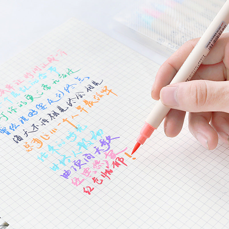 10pcs Watercolor Soft Fiber Brush Pens