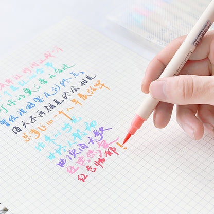 10pcs Watercolor Soft Fiber Brush Pens