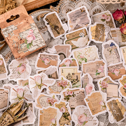 46pcs Romantic Roses DIY Decorative Boxed Stickers Sealing Stickers