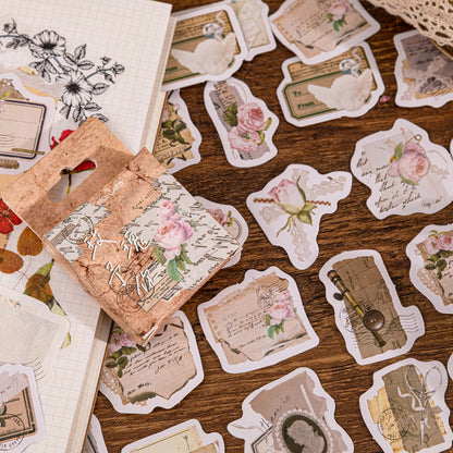 46pcs Romantic Roses DIY Decorative Boxed Stickers Sealing Stickers
