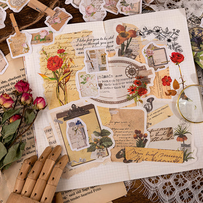 46pcs Romantic Roses DIY Decorative Boxed Stickers Sealing Stickers