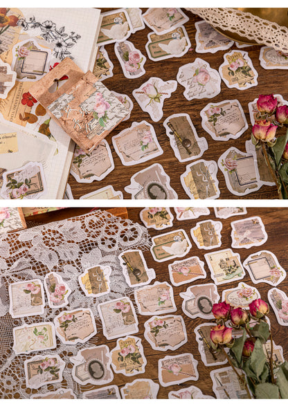 46pcs Romantic Roses DIY Decorative Boxed Stickers Sealing Stickers