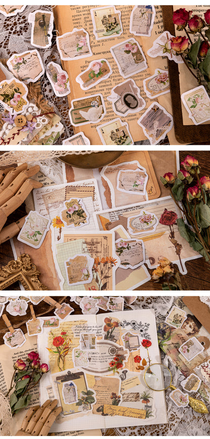 46pcs Romantic Roses DIY Decorative Boxed Stickers Sealing Stickers