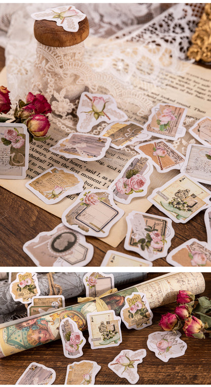 46pcs Romantic Roses DIY Decorative Boxed Stickers Sealing Stickers