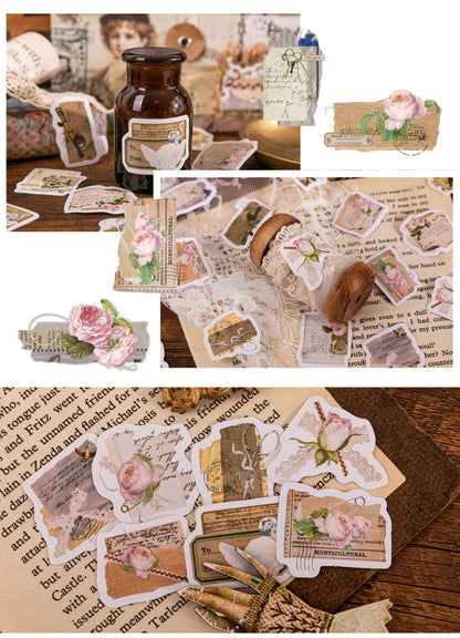 46pcs Romantic Roses DIY Decorative Boxed Stickers Sealing Stickers