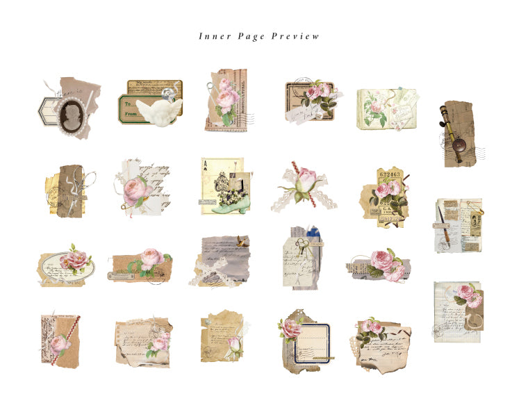 46pcs Romantic Roses DIY Decorative Boxed Stickers Sealing Stickers