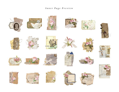 46pcs Romantic Roses DIY Decorative Boxed Stickers Sealing Stickers