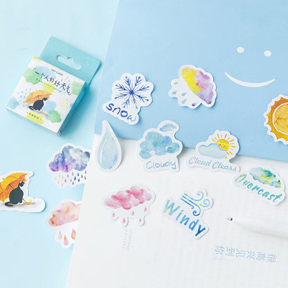 46pcs Weather DIY Decorative Scrapbook Stickers