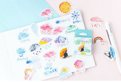 46pcs Weather DIY Decorative Scrapbook Stickers
