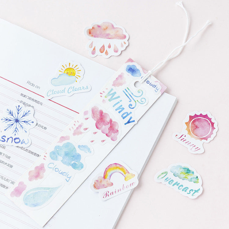 46pcs Weather DIY Decorative Scrapbook Stickers