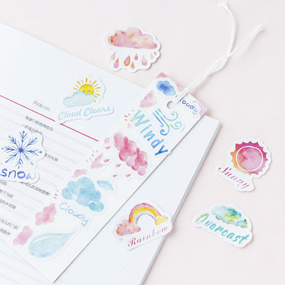 46pcs Weather DIY Decorative Scrapbook Stickers