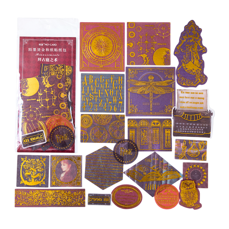 60pcs Gold Foil Renaissance Large DIY Stickers
