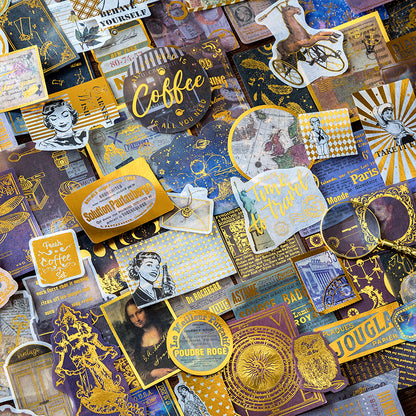 60pcs Gold Foil Renaissance Large DIY Stickers