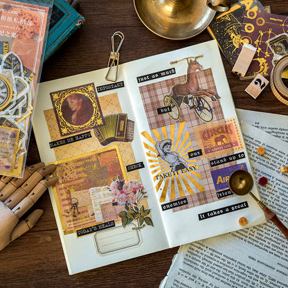 60pcs Gold Foil Renaissance Large DIY Stickers