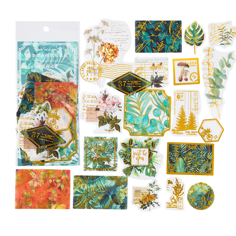 60pcs Gold Foil Renaissance Large DIY Stickers