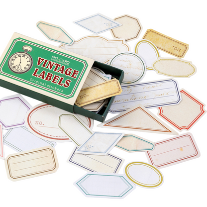 60pcs Retro Matchbox Writable Stickers