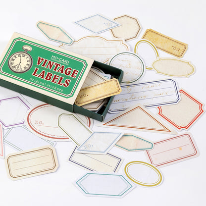 60pcs Retro Matchbox Writable Stickers