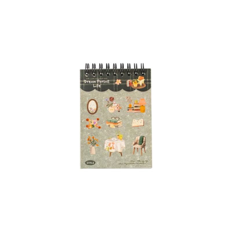 20 Sheets Dream Pursuit Life Aesthetic PET Sticker Book