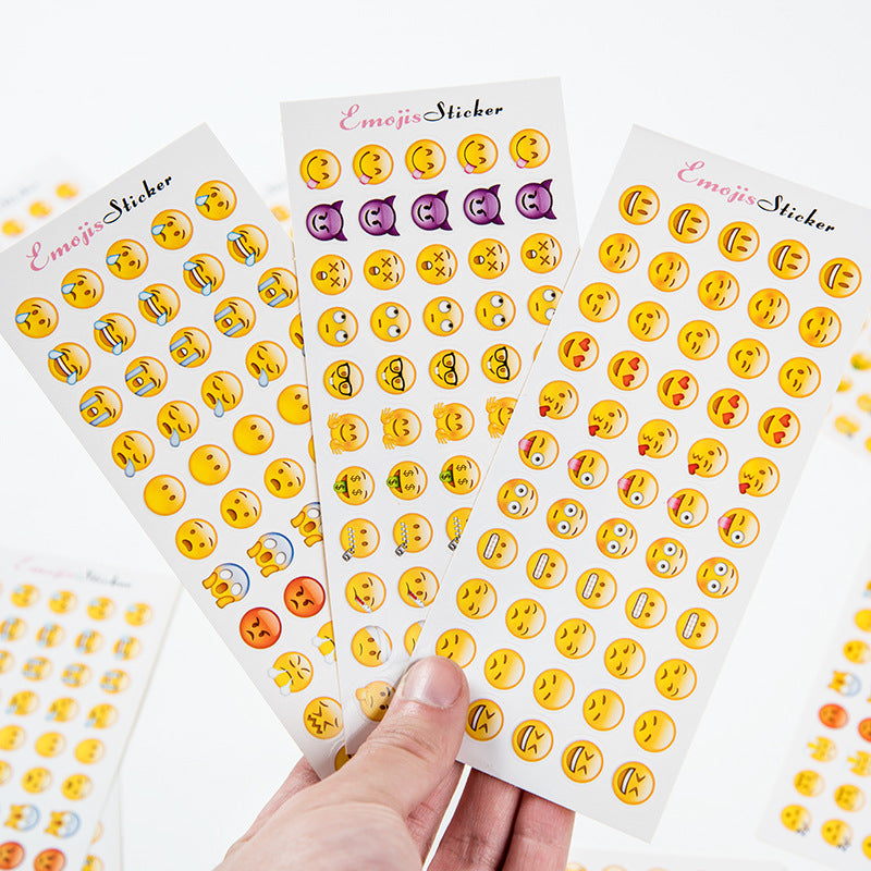660pcs/12 Sheets Mini Emoji Face Planner Stickers Scrapbook Decals