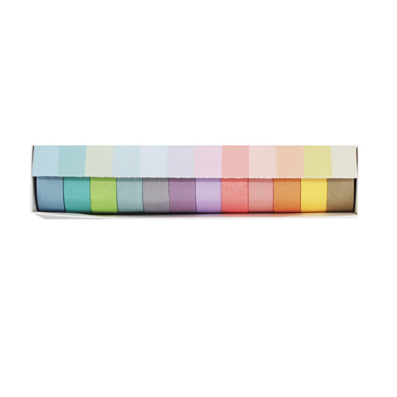 6 Rolls / 12 Rolls Macaron Solid Color DIY Washi Tapes