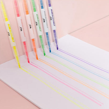 6pcs Dual-Tip Highlighter Marker