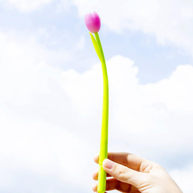 Creative Light-changing Tulip Silicone Gel Pen