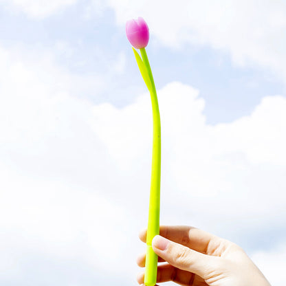 Creative Light-changing Tulip Silicone Gel Pen