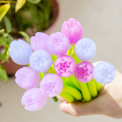 Creative Light-changing Tulip Silicone Gel Pen