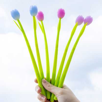Creative Light-changing Tulip Silicone Gel Pen