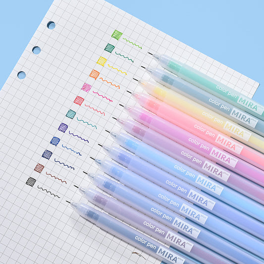 Frosted Transparent 12pcs Candy Color Gel Pens