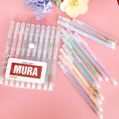 Frosted Transparent 12pcs Candy Color Gel Pens