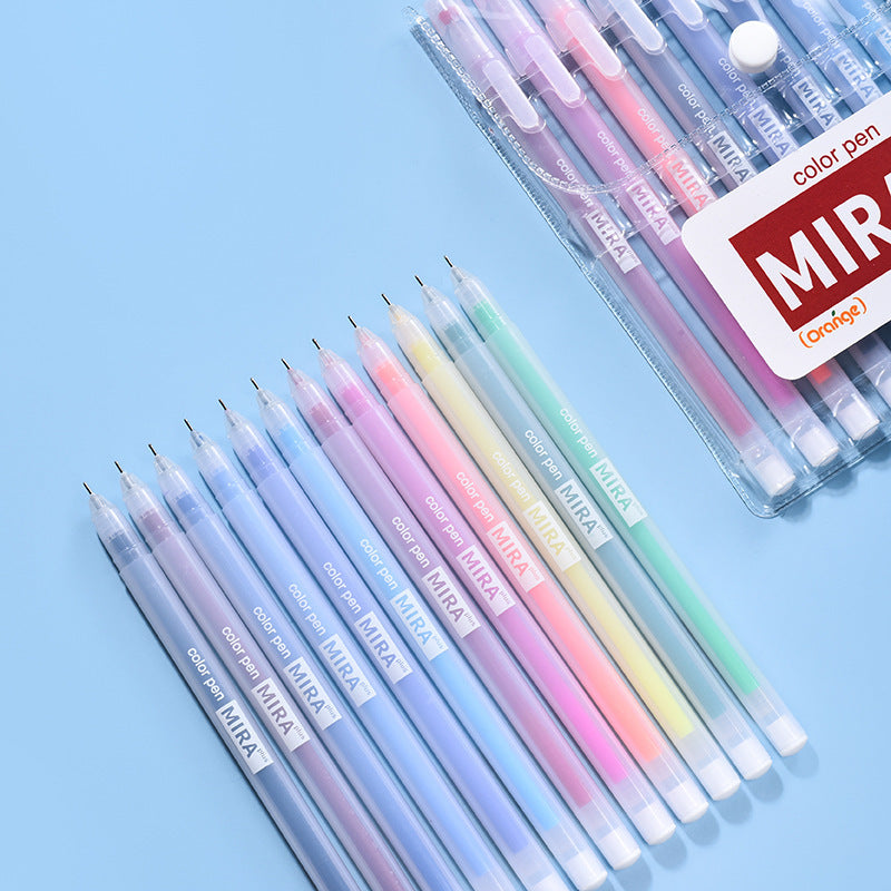 Frosted Transparent 12pcs Candy Color Gel Pens