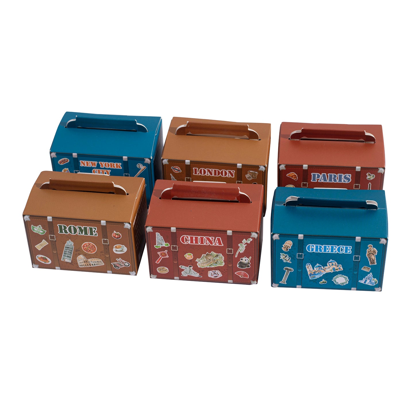 Hand-Drawn Style City Travel Waterproof PET Washi Tape