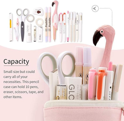 Multi-functional Pop Up Canvas Cat Pencil Case Pen Holder Organizer