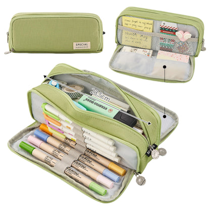 Multifunctional Large Capacity Macaron Dual-Opening Oxford Pencil Case Pencil Bag Organizer