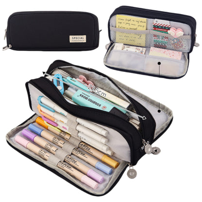 Multifunctional Large Capacity Macaron Dual-Opening Oxford Pencil Case Pencil Bag Organizer