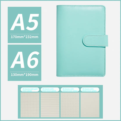 Portable Macaron Soft Leather A5 / A6 Loose-Leaf Notebook Handbook