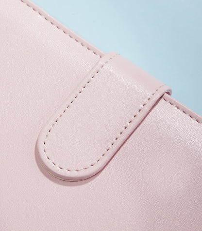 Portable Macaron Soft Leather A5 / A6 Loose-Leaf Notebook Handbook