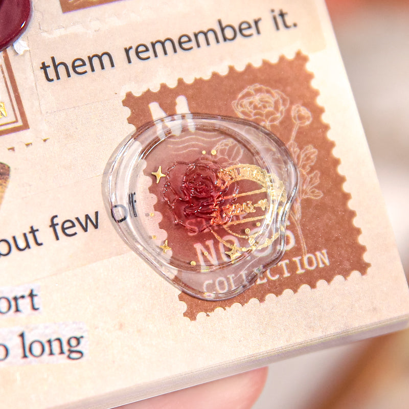 Vintage Faux Wax Seal Sticker Envelope Sealing Sticker