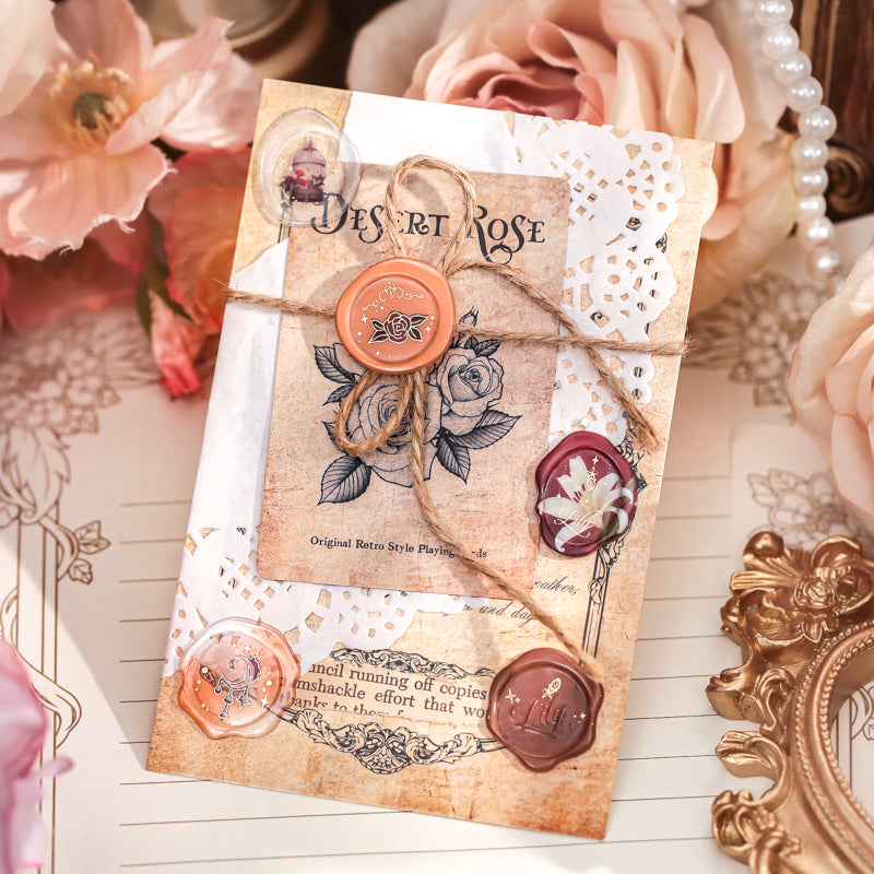 Vintage Faux Wax Seal Sticker Envelope Sealing Sticker