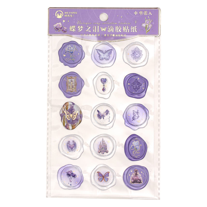 Vintage Faux Wax Seal Sticker Envelope Sealing Sticker